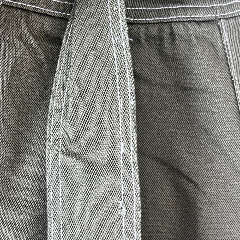 Forever 21 Army Green Pencil Mini Skirt with Tie Front - Picture 6 of 8